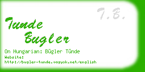tunde bugler business card